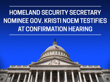 Homeland Security Secretary Nominee Gov. Kristi Noem Testifies at Confirmation Hearing