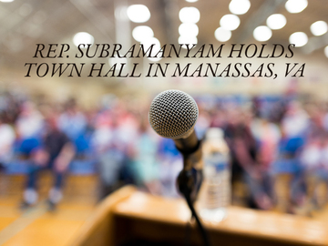 Rep. Subramanyam Holds Town Hall in Manassas, VA